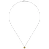 Discount Gabriel & Co. 14K White Gold Round Citrine and Diamond Halo Pendant Necklace