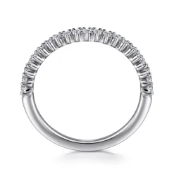 Clearance Gabriel & Co. 14K White Gold Round Diamond Anniversary Band - 0.25 ct