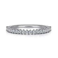 Clearance Gabriel & Co. 14K White Gold Round Diamond Anniversary Band - 0.25 ct