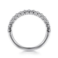 Hot Gabriel & Co. 14K White Gold Round Diamond Anniversary Band - 0.5 ct