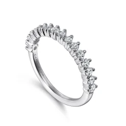Hot Gabriel & Co. 14K White Gold Round Diamond Anniversary Band - 0.5 ct