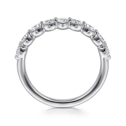 Discount Gabriel & Co. 14K White Gold Round Diamond Anniversary Band - 1.05 ct
