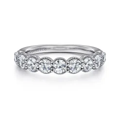 Discount Gabriel & Co. 14K White Gold Round Diamond Anniversary Band - 1.05 ct