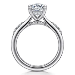 Discount Gabriel & Co. 14K White Gold Round Diamond Engagement Ring
