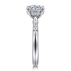 Discount Gabriel & Co. 14K White Gold Round Diamond Engagement Ring