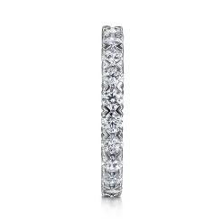 Sale Gabriel & Co. 14K White Gold Round Diamond Eternity Band - 1.47 ct