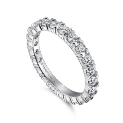 Sale Gabriel & Co. 14K White Gold Round Diamond Eternity Band - 1.47 ct