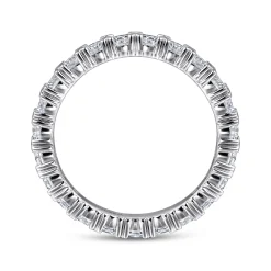 Sale Gabriel & Co. 14K White Gold Round Diamond Eternity Band - 1.47 ct