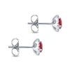 Sale Gabriel & Co. 14K White Gold Round Diamond Halo Ruby Stud Earrings