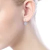 Online Gabriel & Co. 14K White Gold Round Pave Diamond Drop Earrings