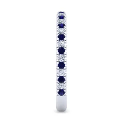 Online Gabriel & Co. 14K White Gold Sapphire and Diamond Stackable Band