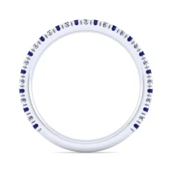Online Gabriel & Co. 14K White Gold Sapphire and Diamond Stackable Band