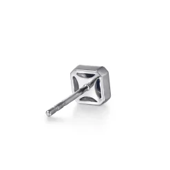 Discount Gabriel & Co. 14K White Gold Sapphire Mens Angular Cuts Single Stud Earring