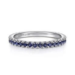 Hot Gabriel & Co. 14K White Gold Sapphire Stackable Ring