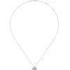 Gabriel & Co. 14K White Gold Sculpted Flower Pendant Necklace