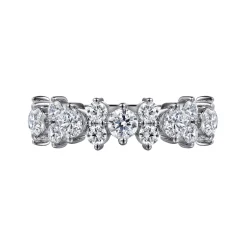 Clearance Gabriel & Co. 14K White Gold Shared Prong Diamond Anniversary Band - 1.5 ct