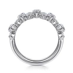 Clearance Gabriel & Co. 14K White Gold Shared Prong Diamond Anniversary Band - 1.5 ct