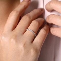 Hot Gabriel & Co. 14K White Gold Single Prong Diamond Ring