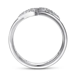 Hot Gabriel & Co. 14K White Gold Spiked Diamond Stackable Ring