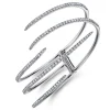 Gabriel & Co. 18K White Gold Split Asymmetrical Diamond Bangle