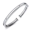 Best Gabriel & Co. 14K White Gold Split Cuff with Pyramids and Diamonds