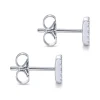 Hot Gabriel & Co. 14K White Gold Square Pave Diamond Stud Earrings