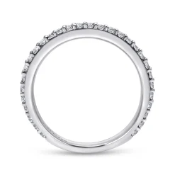 Best Gabriel & Co. 14K White Gold Stackable Diamond Band Ring