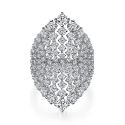Outlet Gabriel & Co. 18K White Gold Statement Diamond Ring