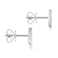 Discount Gabriel & Co. 14K White Gold Tapered X Diamond Stud Earrings