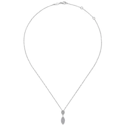Online Gabriel & Co. 14K White Gold Teardrop and Marquise Diamond Pave Pendant Necklace