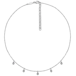 Outlet Gabriel & Co. 14K White Gold Teardrop Bezel Set Diamond Drop Necklace