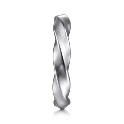 Clearance Gabriel & Co. 14K White Gold Twisted Men's Ring