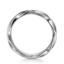 Clearance Gabriel & Co. 14K White Gold Twisted Men's Ring