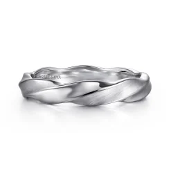 Clearance Gabriel & Co. 14K White Gold Twisted Men's Ring