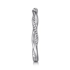 Outlet Gabriel & Co. 14K White Gold Twisted Rope Intertwining Ring