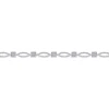 Clearance Gabriel & Co. 14K White Gold Twisted Rope Link Tennis Bracelet with Pave Diamond Cube Spacers