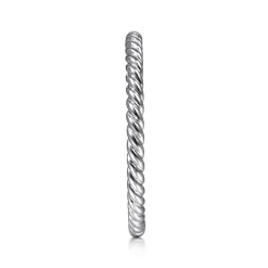 Hot Gabriel & Co. 14K White Gold Twisted Rope Stackable Ring