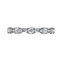 Clearance Gabriel & Co. 14K White Gold U setting Diamond Anniversary Band - 0.37 ct