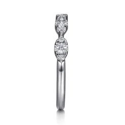 Clearance Gabriel & Co. 14K White Gold U setting Diamond Anniversary Band - 0.37 ct