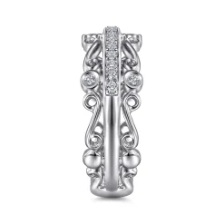 Online Gabriel & Co. 14K White Gold Wide Diamond Anniversary Band - 0.2 ct