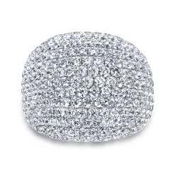 Online Gabriel & Co. 18K White Gold Wide Diamond Pave Domed Ring
