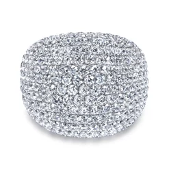 Online Gabriel & Co. 18K White Gold Wide Diamond Pave Domed Ring