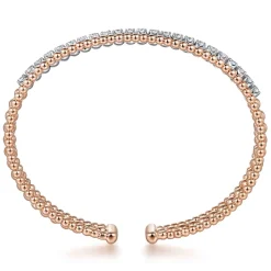Discount Gabriel & Co. 14K White-Rose Gold Bujukan Diamond Bangle