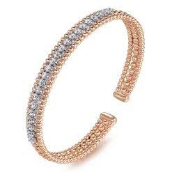 Discount Gabriel & Co. 14K White-Rose Gold Bujukan Diamond Bangle