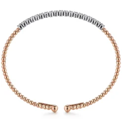 Online Gabriel & Co. 14K White-Rose Gold Bujukan Diamond Cuff Bracelet