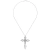Clearance Gabriel & Co. 18K White-Rose Gold Openwork Diamond Cross Pendant Necklace