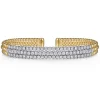 Discount Gabriel & Co. 14K White Yellow Bujukan and Diamond Multi Row Split Bangle Bracelet