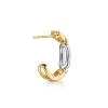 Online Gabriel & Co. 14K White Yellow Gold Bujukan and Diamond Link Intricate Hoop Earrings