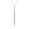 New Gabriel & Co. 14K White Yellow Gold Bujukan Diamond Bar Pendant Necklace