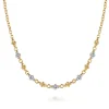 Discount Gabriel & Co. 14K White Yellow Gold Bujukan Diamond Clover Tennis Necklace